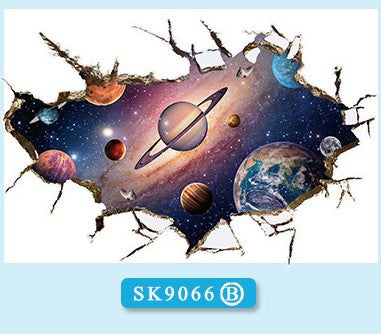 Space Planet Wall Stickers Bedroom Living Room Ceiling Decoration Stickers 3D Stereo