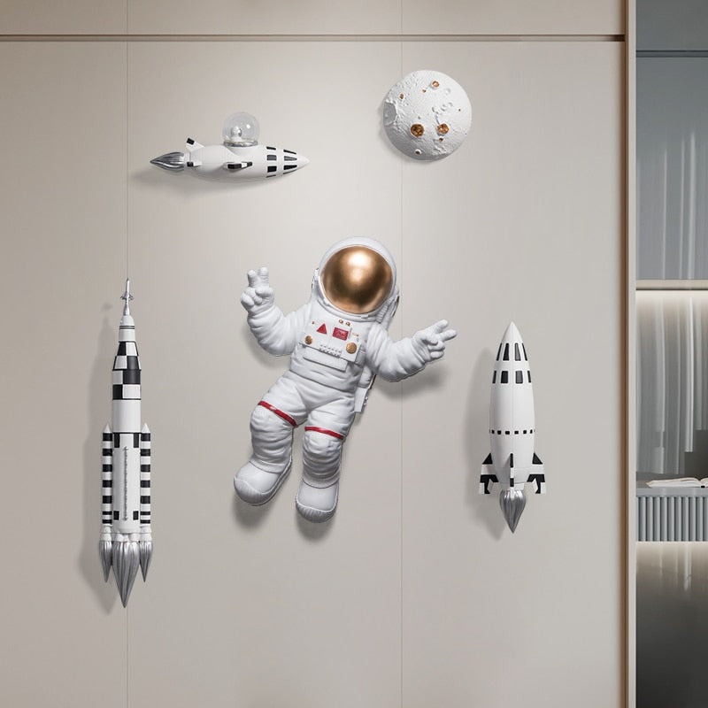 Nordic bedroom astronaut three-dimensional pendant