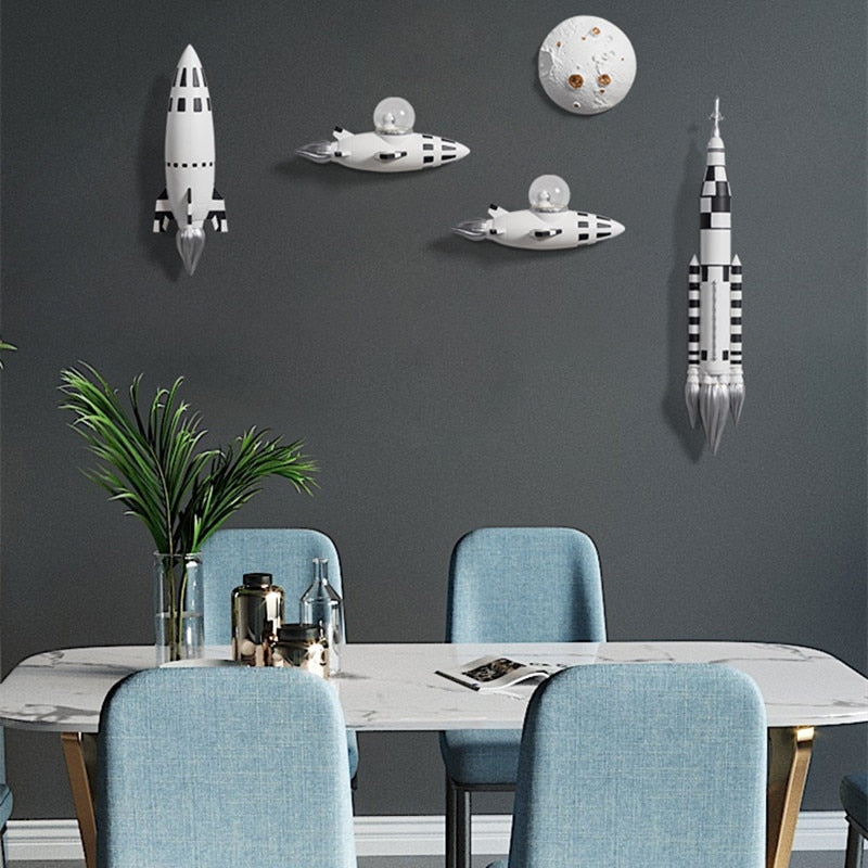 Nordic bedroom astronaut three-dimensional pendant