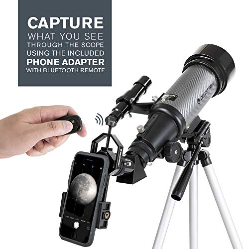 Celestron - 70mm Travel Scope DX - Portable Refractor Telescope - Fully-Coated Glass Optics - Ideal Telescope for Beginners - Bonus Astronomy Software Package - Digiscoping Smartphone Adapter