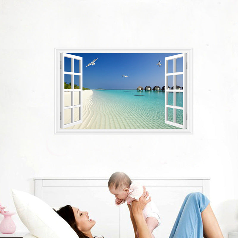 Space Planet Wall Stickers Bedroom Living Room Ceiling Decoration Stickers 3D Stereo