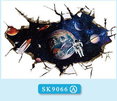 Space Planet Wall Stickers Bedroom Living Room Ceiling Decoration Stickers 3D Stereo