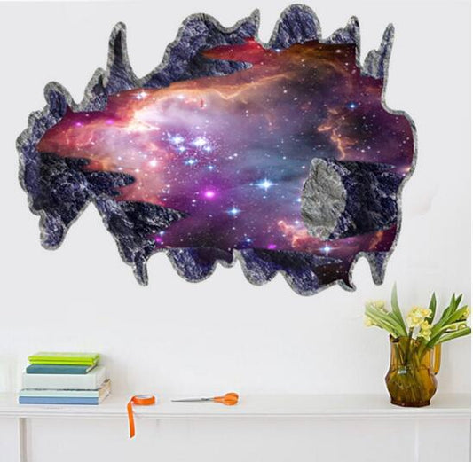 Space Planet Wall Stickers Bedroom Living Room Ceiling Decoration Stickers 3D Stereo