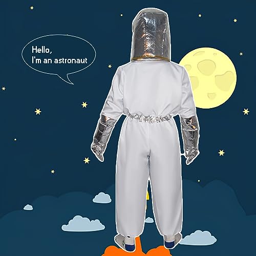 Astronaut Costume - Kids Space Costume with Jumpsuit, Gloves and Helmet