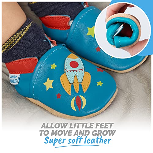 Juicy Bumbles Baby Shoes Soft Sole - Pre Walker Shoes - Baby Walking Shoes, 12-18 Months, Spaceship