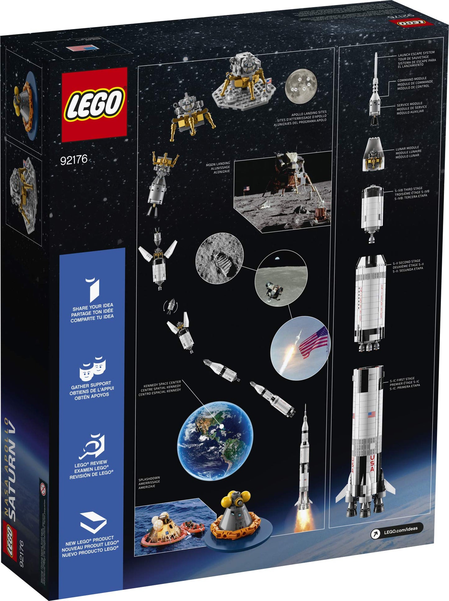 LEGO Ideas Nasa Apollo Saturn V 21309 Building Kit (1969 Piece)