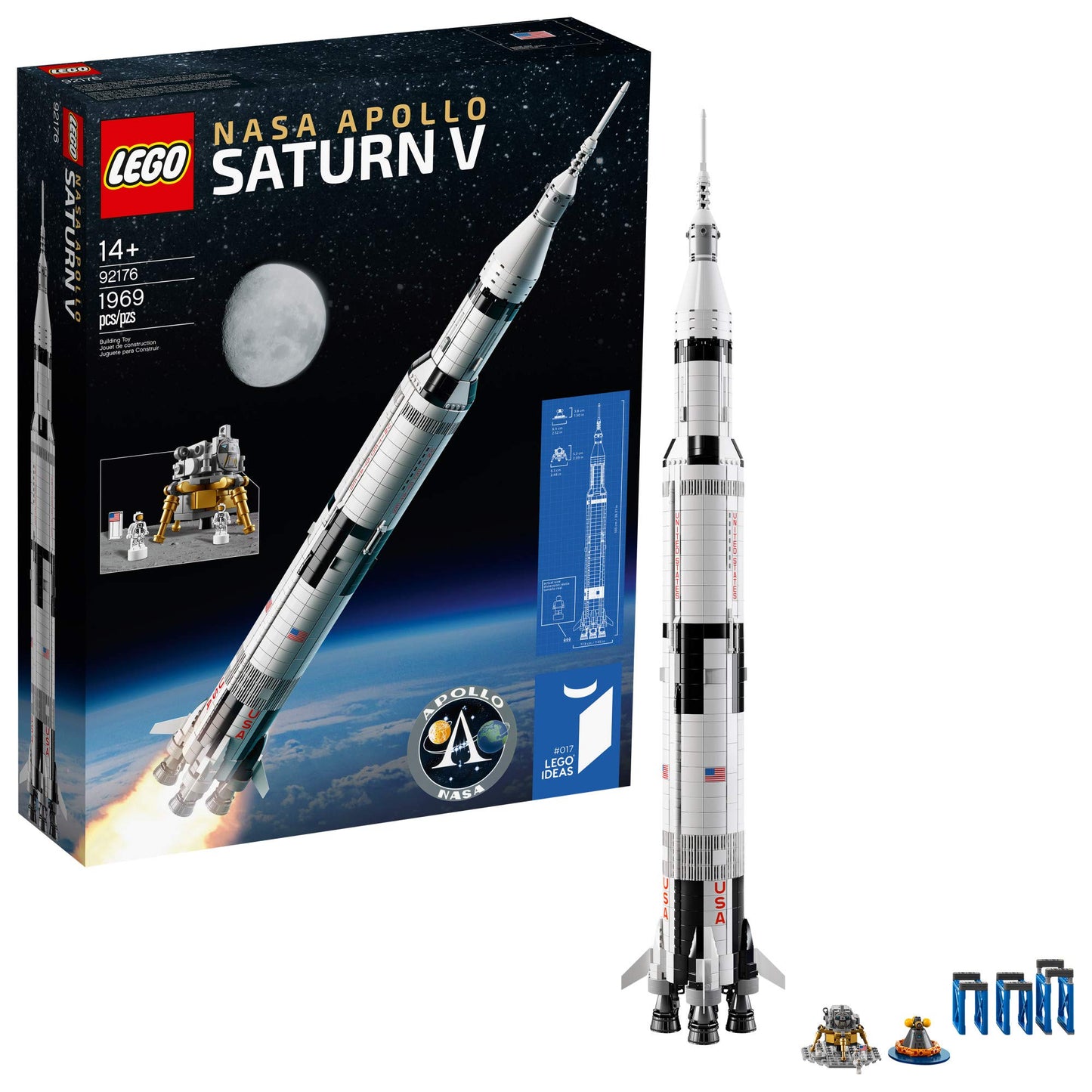 LEGO Ideas Nasa Apollo Saturn V 21309 Building Kit (1969 Piece)